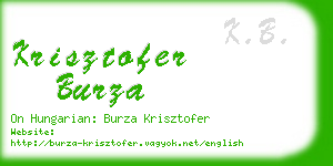 krisztofer burza business card